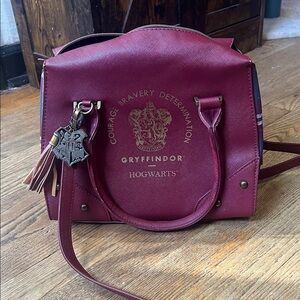 Bioworld Burgundy Gryffindor Satchel with Gold Crest